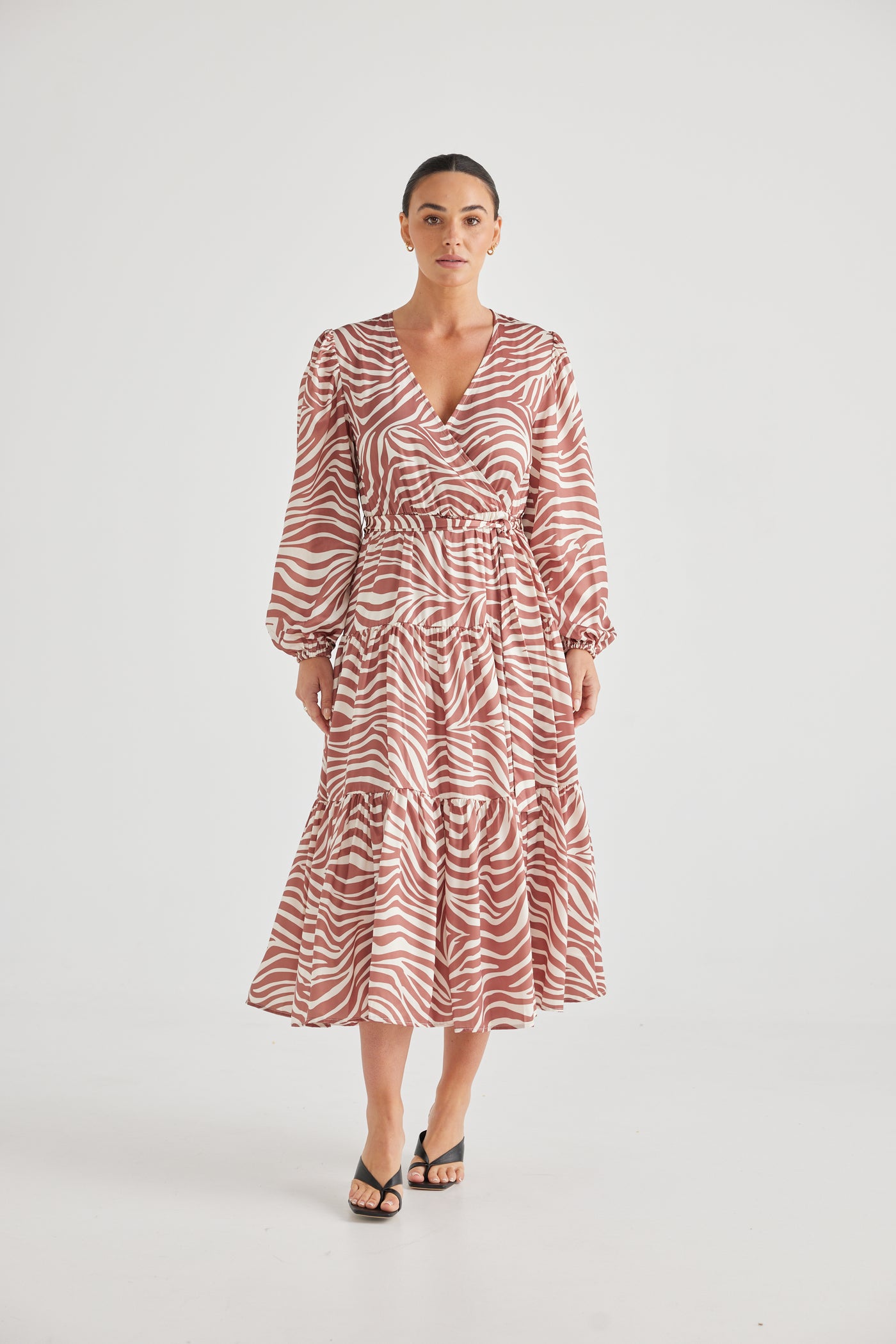 Zion Dress | Tan Zebra