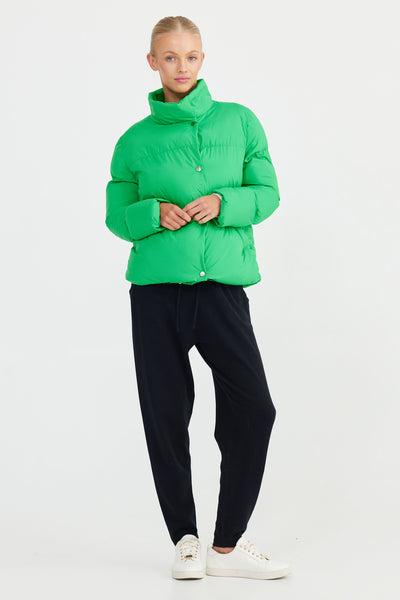 Brave & True - Aspen Puffer - Bottle Green - Womens Fashion