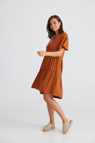 Holiday - Lola Dress - Copper - Womens Fashion