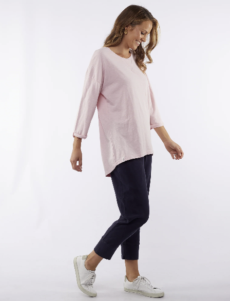 Elm - Annie 3/4 Tee - Pink Lady - Womens Fashion
