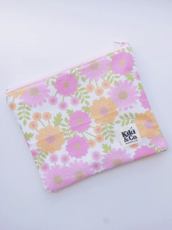 Large Zipper Pouch - Vintage Floral