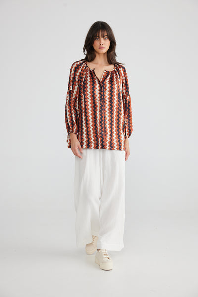 Talisman - Aquarius Top - Aztec - Womens Fashion