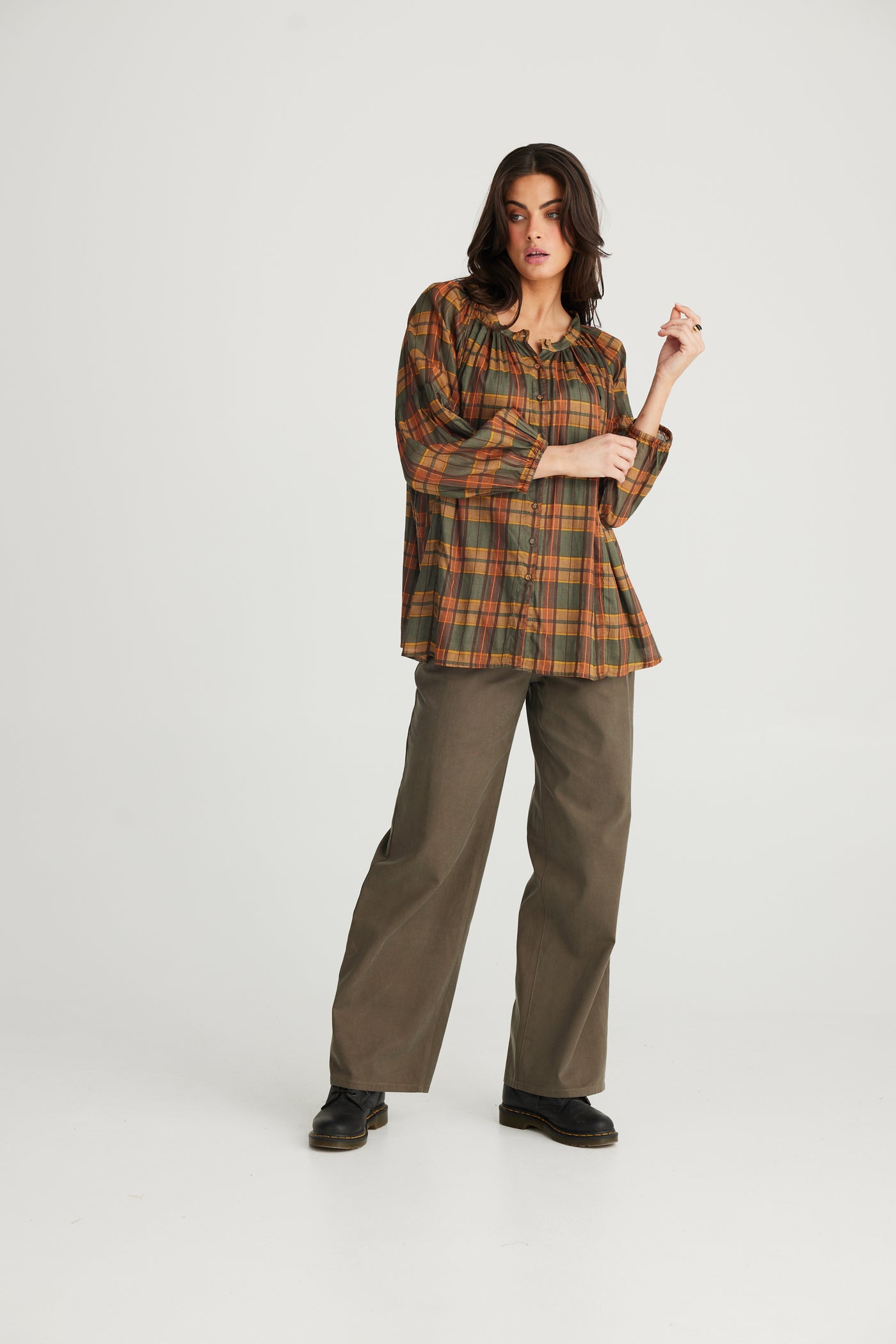 Talisman - Aquarius Top - Highlands Check - Womens Fashion