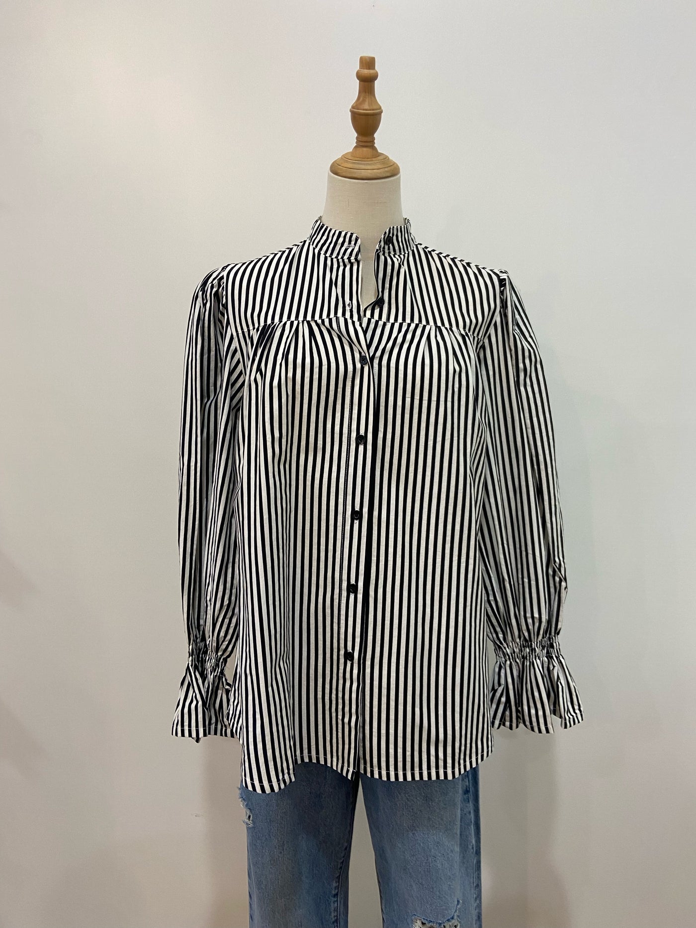 Amelia Shirt - Black Stripe