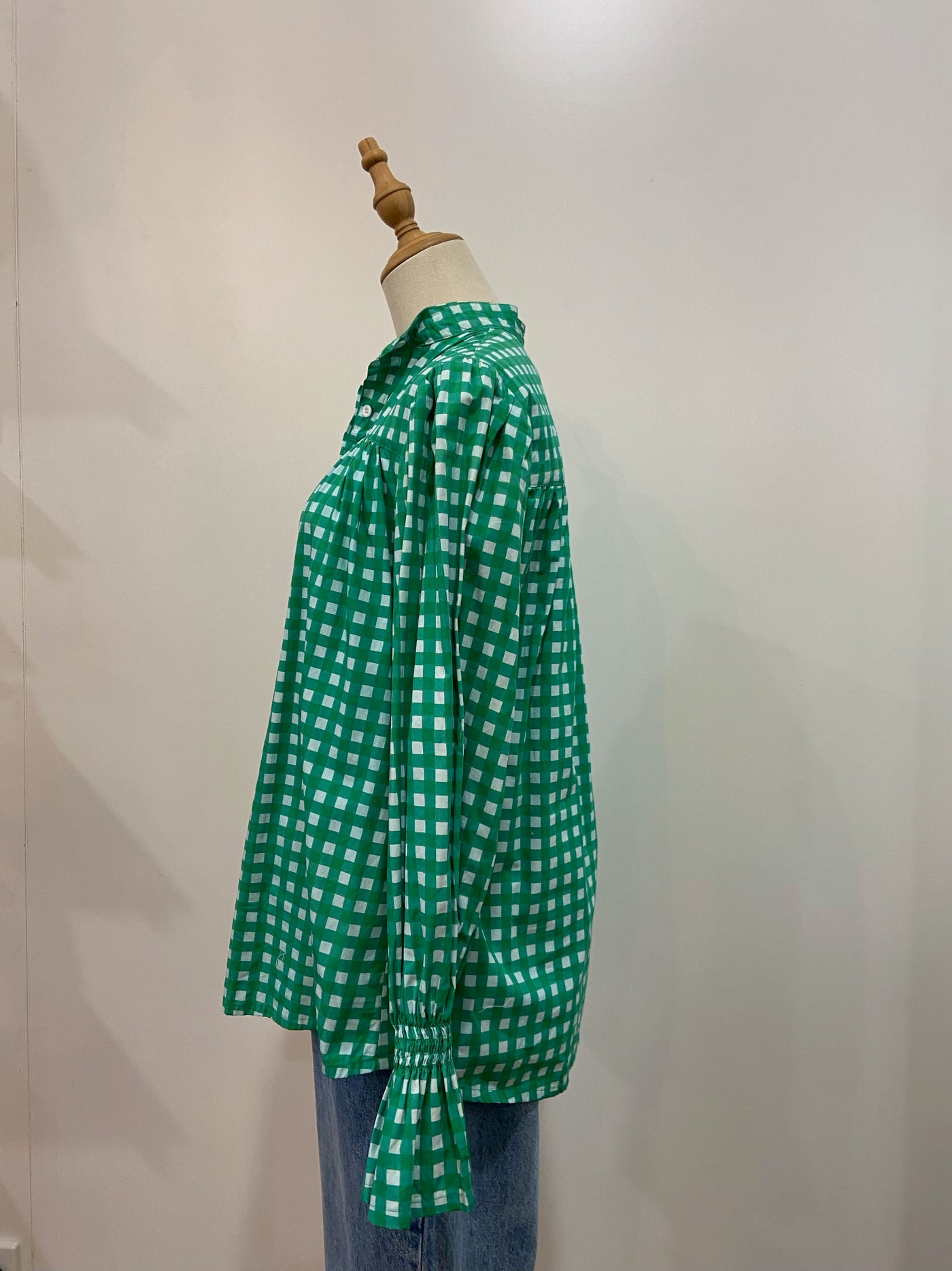 Sal & Lou - Amelia Shirt - Green Gingham - Womens Fashion