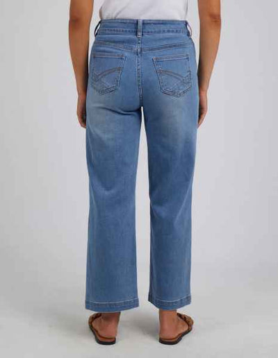 Elm - Izzy Wide Leg Jean - Light Blue Wash - Womens Fashion