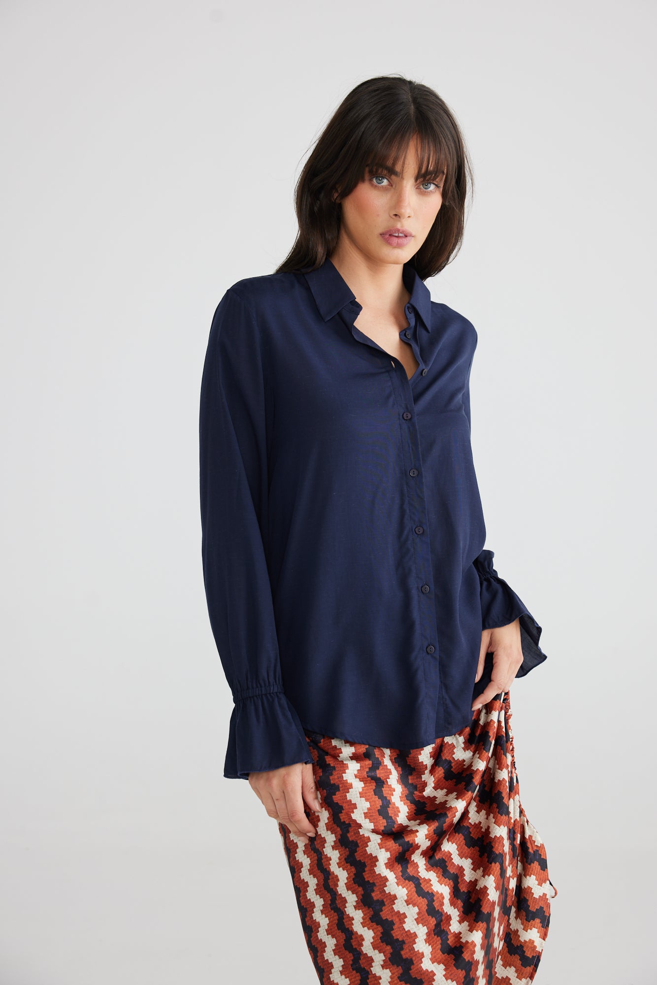 Talisman - Fleetwood Shirt - Navy - Womens Fashion