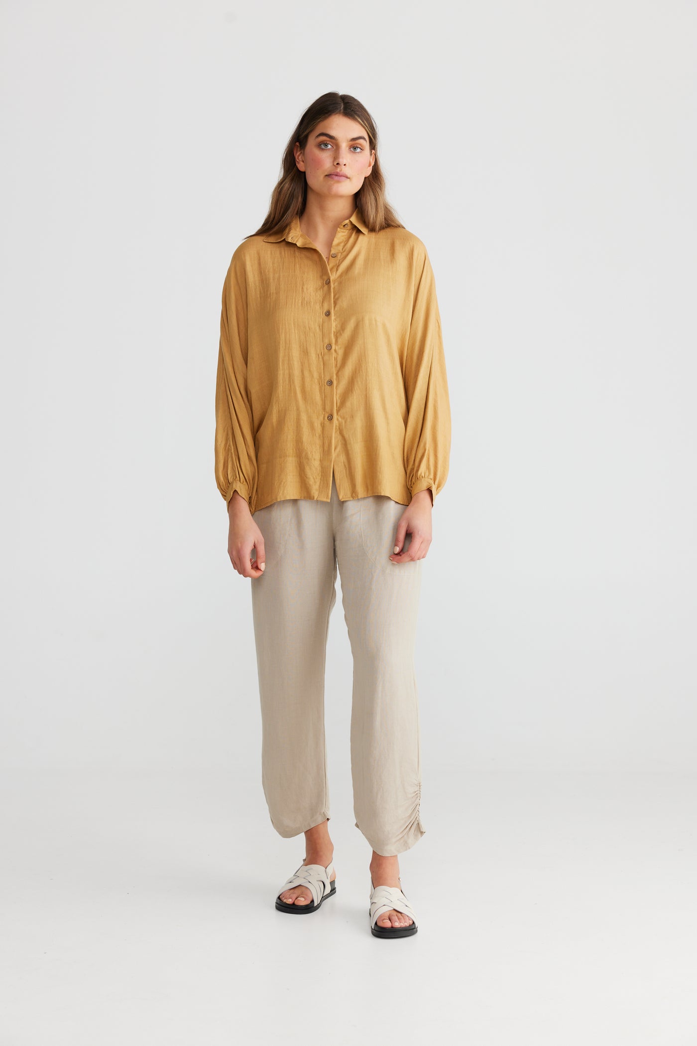 Shanty - Milano Shirt - Saffron Silk - Womens Clothing