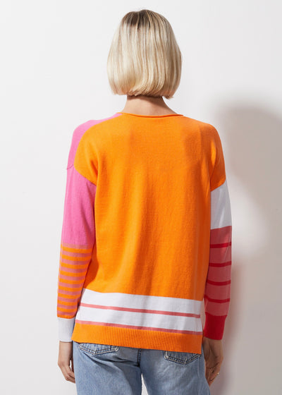 Intarsia Squares Knit | Sunset