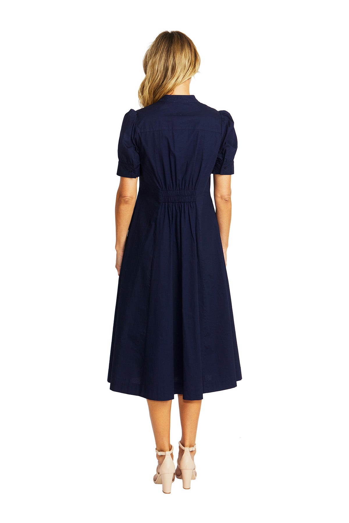 Audrey Rosette Dress | Navy