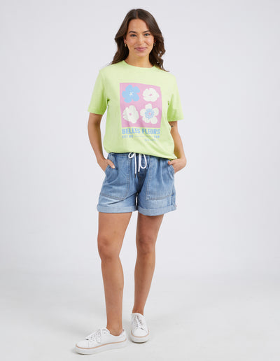 Elm - Belle Fleurs Tee - Keylime - Womens Fashion