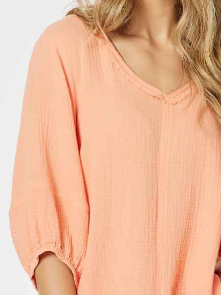Threadz - Bryon Cotton Dress - Papaya - Womens Fashion