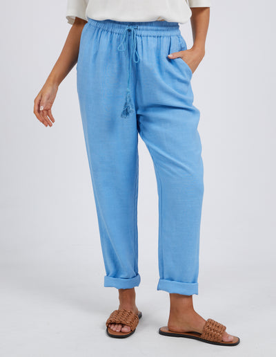 Elm - Clem Relaxed Pant - Azure Blue - Womens Fashion
