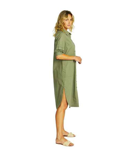 Ping Pong - Harley Shirt Dress - Khaki - Womens Fashion