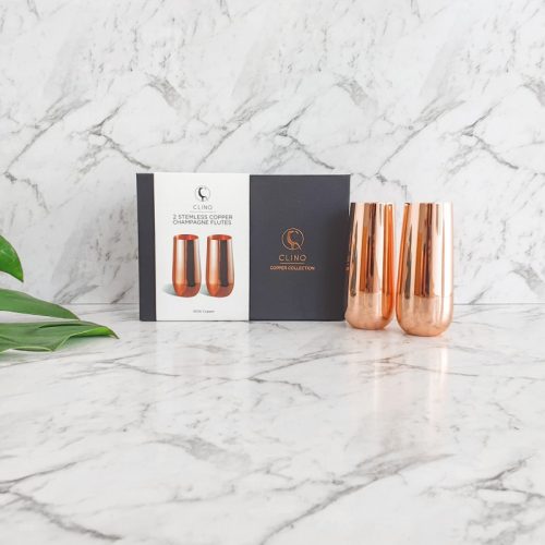 Copper Stemless Champagne Flutes