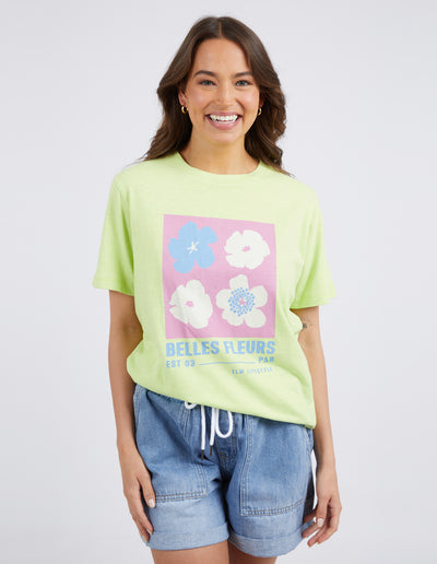 Elm - Belle Fleurs Tee - Keylime - Womens Fashion