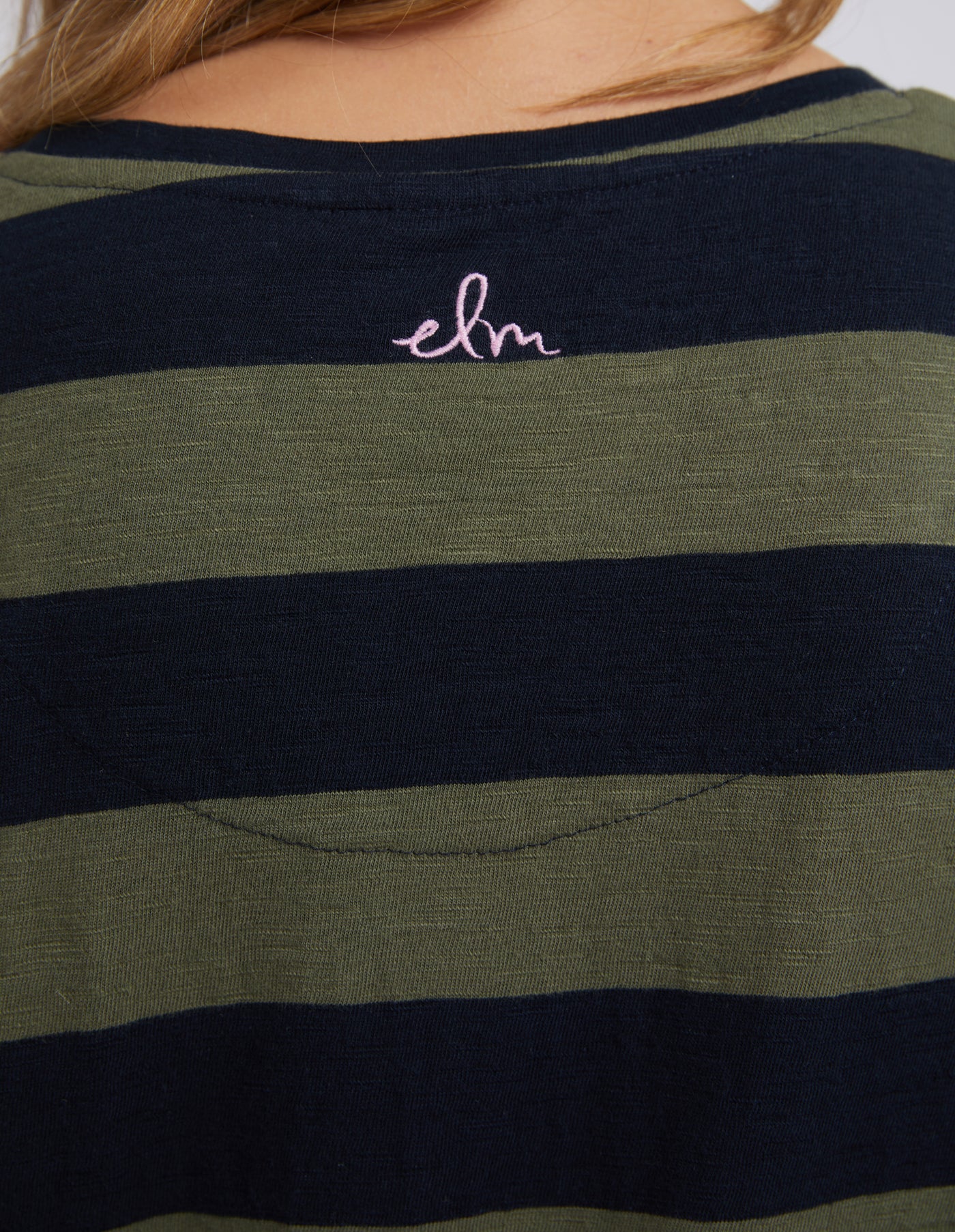 Mercury Dress - Khaki, Navy & Pink Stripe