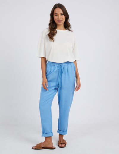 Elm - Clem Relaxed Pant - Azure Blue - Womens Fashion