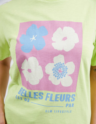 Elm - Belle Fleurs Tee - Keylime - Womens Fashion