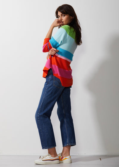 Zaket & Plover - Chunky Cotton V Knit - Lime - Womens Fashion