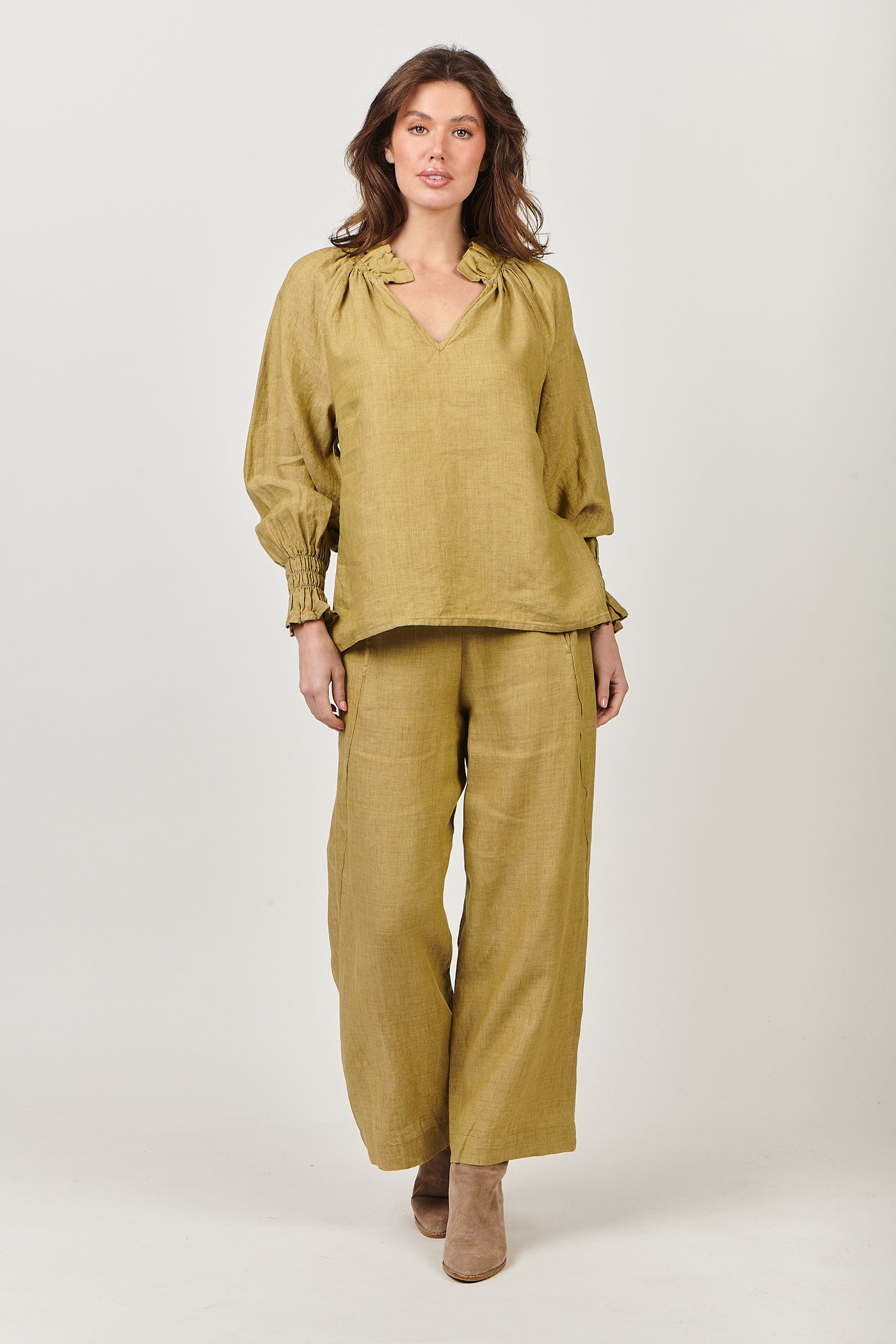 Olive Et Julie - Helena Top - Moss - Womens Fashion