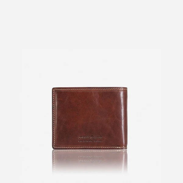 MEDIUM BIFOLD WALLET WITH COIN - Coffee