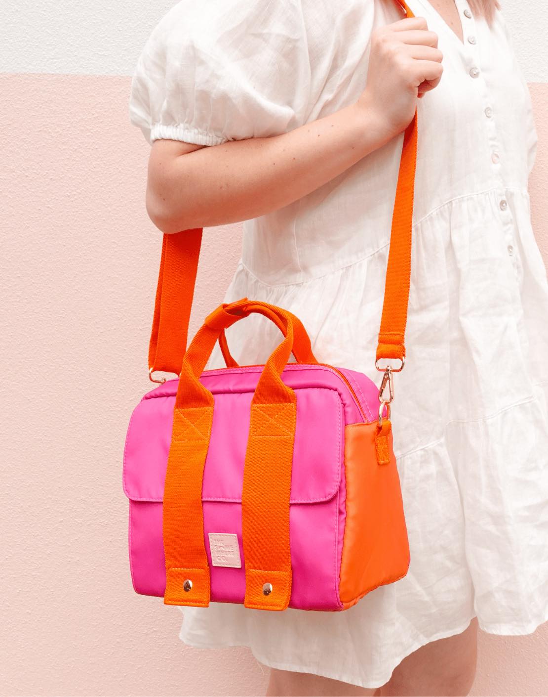 Lunch Tote - Bubblegum Colourblock