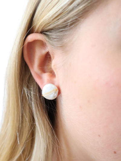 Ruby Earrings Pearl
