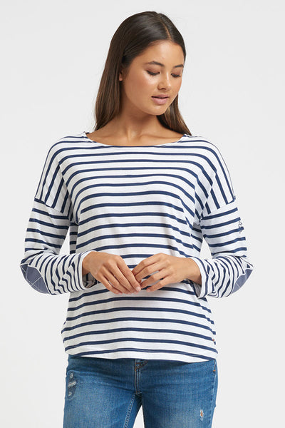 Breton Organic Cotton Top - Stripe/Old Navy