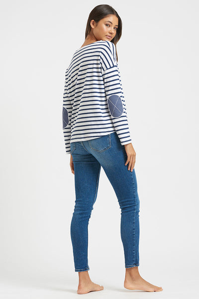 Breton Organic Cotton Top - Stripe/Old Navy