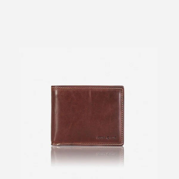 MEDIUM BIFOLD WALLET WITH COIN - Coffee