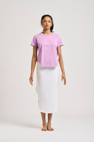 est. 1971 - Raw T-shirt - Lilac - Womens Fashion