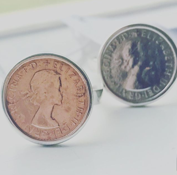 Sterling Silver / Rose Gold Half Penny Ring